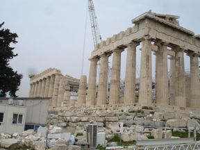 Greek Temple Under Construction